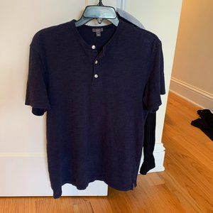 Vince Blue Henley T-Shirt